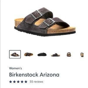 NIB Velvet Grey Arizona Birkenstock size 40